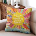 thumbnail image 4 of Bohemian Sun Pillow Covers Square Pillow Covers,Soft Pillow Cas Covers,linen Pillowcases Double-sided Printing for Sofa Couch Outdoor Decor,Pillow Case Set Of 2,16x16 Inches, 4 of 7