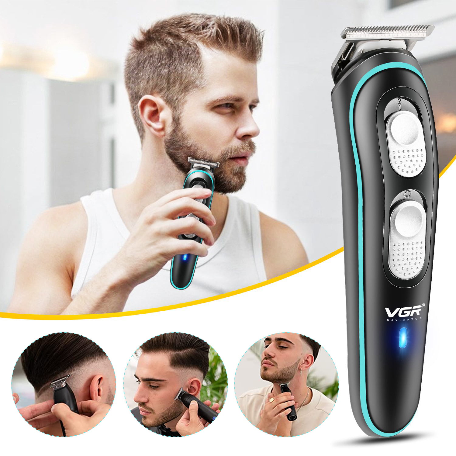 Cordless Hair Clippers Haircut Machine Trimmer Kit Set for Men Professional Barber Supplies Hair Cutting Kit Barber Accessories Hair Clipper M並行輸入