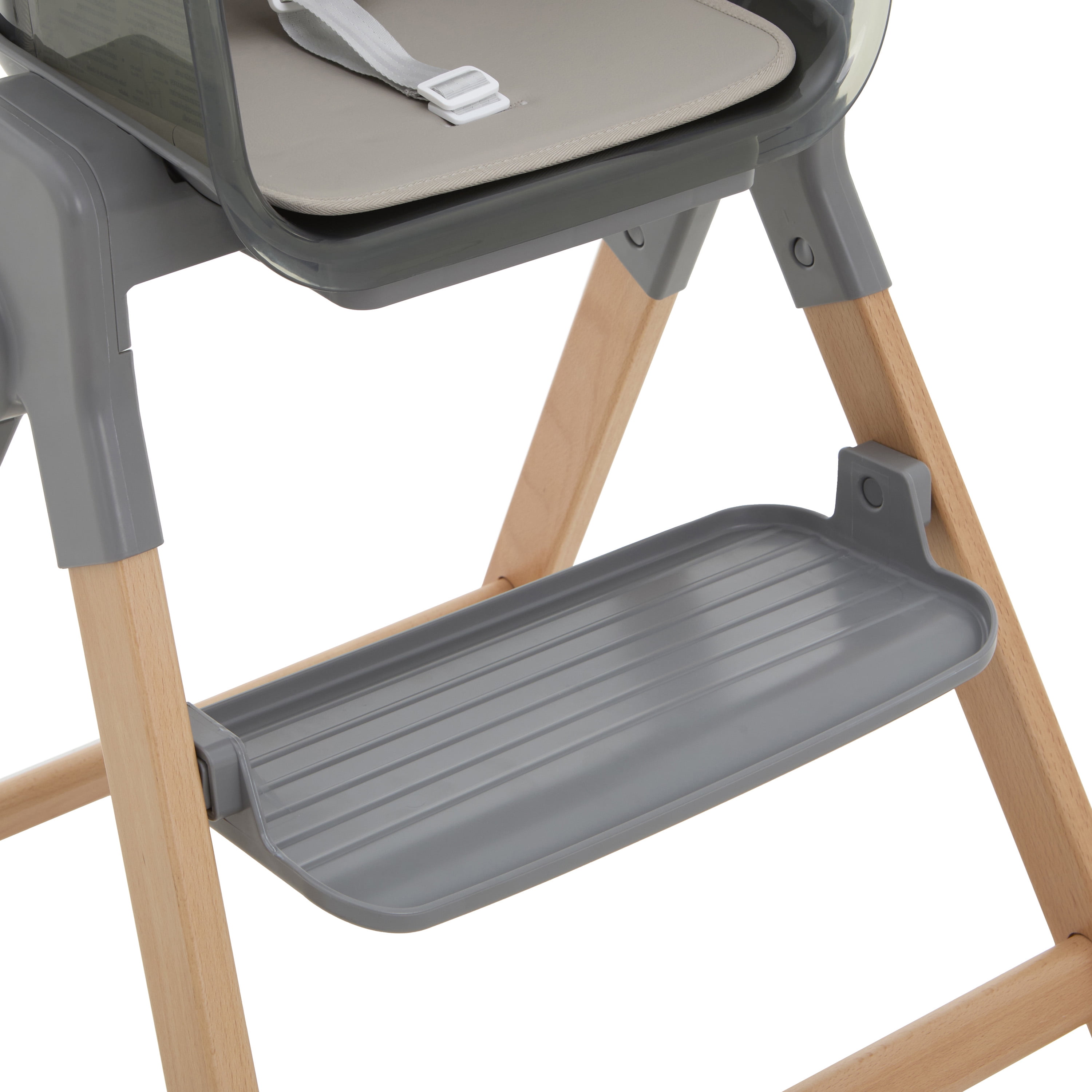 Evolur Tiny Throne 2-in-1 Portable High chair in Fossil Gray, Baby High Chair Converts into Booster Seat & Adult Stool, Removable Tray and Easy To Clean