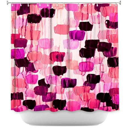 Dianoche Designs Unique Bathroom Shower Curtains By Julia Di Sano Dianoche Designs Unique Bathroom Shower Curtains By Julia Di Sano Flower Brush Pink Com