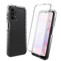 Dteck Case for Samsung Galaxy A13 5G,Shockproof Rubber Case Hyrid Hard PC Transparent Back Phone Cover,Black