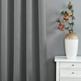 thumbnail image 5 of Home Soft Things Solid Blackout Curtains/Drapes Thermal Insulated Grommet Darkening Curtains, 2 Curtains and 2 Tiebacks Set - Grey - 54 x 96 inches, 5 of 7