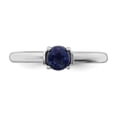 thumbnail image 4 of 925 Sterling Silver Stackable Expressions Polished Blue Lapis Ring Size: 7; for Adults and Teens; for Women and Men, 4 of 5