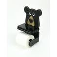 thumbnail image 2 of De Leon Collection Hand Painted Black Bear Wood Toilet Paper Roll Holder/ Phone Shelf, 2 of 4