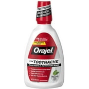 6 Pack - Orajel Analgesic and Astringent Rinse Double Medicated for Toothache, 16 oz