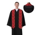 thumbnail image 4 of Haiem Strawberry Red Pattern Graduation Stole 2024 | Premium Satin Sash for Graduation Ceremony, 4 of 7