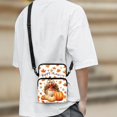 thumbnail image 3 of FUIALDOLG Cross Body Bags Thanksgiving Turkey Pumpkin, 2 Zippers Crossbody Wallet for Travel, Elastic Polyester with Compartments Coin Wallet Purse, 3 of 7