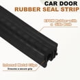 thumbnail image 5 of Door Weather Stripping 9.8FT, 13mm W x 12mm H EPDM Car Door Rubber Edge Trim Seal Strip Gasket with Side Bulb Fit 0.5mm to 2.5mm Edge for Electrical Cabinet Car Boat Truck, Black, 5 of 7