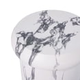 thumbnail image 5 of Christopher Knight Home 18.1" Modern MGO Sculptural Round Side Table, White Marble Travertine Finish, 5 of 9