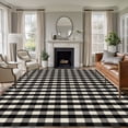 thumbnail image 2 of Buffalo Plaid Area Rug 5x8 Washable Rug Non Slip Farmhouse Black White Checkered Vintage Large Area Rug Soft Stainresistant Indoor Floor Carpet for Living Room Bedroom Home Office Dining Room Nursery, 2 of 9