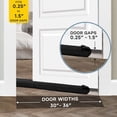 thumbnail image 4 of Door Draft Stopper Door Sweep Weather Stripping Noise Blocker Window Breeze Blocker Adjustable Door Sweeps, Black, 4 of 7