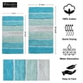 thumbnail image 4 of Alfombra de baño Chardin Home Cordural Stripes, juego de 2 unidades, color turquesa, 4 of 9