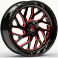 thumbnail image 2 of Fuel Triton Red 24" Wheels 42x9.5 BKT 171 Tires Kawasaki Teryx Mule, 2 of 4