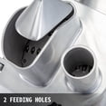 thumbnail image 5 of 550W 1600 RPM Commercial Electric Vegetable Slicer, 110V Stainless Steel Food Processor with 6 Detachable Blades (3mm/4mm/7mm Shred, 2mm/4mm Slice) & Dual Feeding Holes, 5 of 7