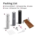 thumbnail image 6 of LISAPACK 8ML Atomizer Perfume Spray Bottle for Travel 3 PCS, Empty Refillable Cologne Dispenser, Portable Sprayer (Black, Grey, Silver), 6 of 9