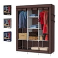 thumbnail image 1 of Closet Organizador Armable De Tela Y Tubo Armario De Ropa Minimalista 170 x 130 x 45 Ropero Organizador para Dormitorio Soporta hasta 33 LB, 1 of 6
