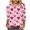 Pink, variant on Inverlee Valentine's Day Shirts for Women Sweet Love Heart Graphic Tees Casual 3/4 Sleeve Blouse Crewneck Going Out T-shirt Tops Spring Clothes for Women 2025