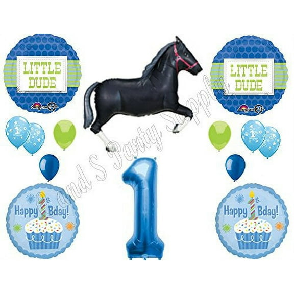LITTLE DUDE HORSE 1ST FIRST HAPPY Birthday Party Balloons Decoration Supplies