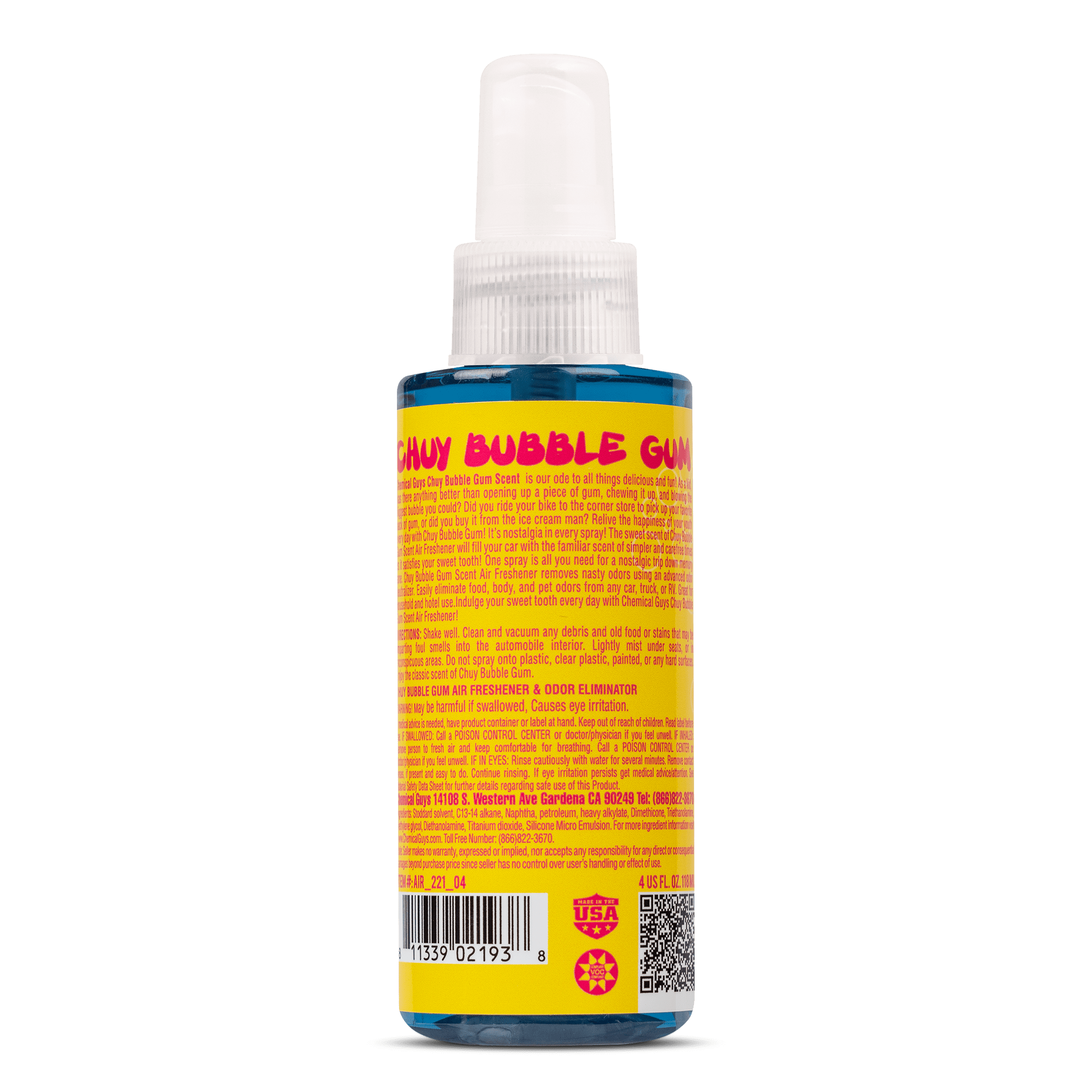 Chemical Guys Chuy Bubble Gum Premium Hanging Air Freshener & Odor  Eliminator (Case of 48)- AIR400