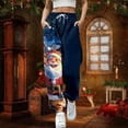 thumbnail image 2 of Fiaer Christmas Women's Sweatpants Trendy Baggy Xmas Pants Plus Size Santa Funny Graphic Elastic Waisted Casual Lace up Pockets Trousers Purple S, 2 of 4