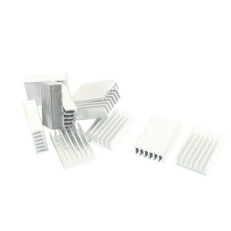 Unique Bargains 10PCS Aluminum Heatsink 20mm x 14mm x 6mm for Voltage Regulator SCR MOSFET