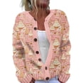thumbnail image 2 of Cardigan Tricoté Confortable à Imprimé Floral en Peluche pour Femme, 2 of 4