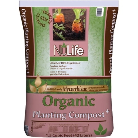 NuLife Organic Lawn & Garden Compost - Garden Soil, 1.5 Cu Ft - 52 Lbs