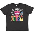 thumbnail image 3 of Inktastic Be Patient with Me I Have Autism with Owl and Puzzle Pieces White Text Youth T-Shirt, 3 of 5