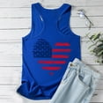 thumbnail image 3 of Midsumdr Summer Tops for Women 2025 Independence Day Casual Sleeveless Round Neck Tank Tops American Flag Printed 4th of July Breathable Cool Tops Versatile Tank Tops, 3 of 4