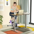 thumbnail image 3 of Giantex Crank Height Adjustable Standing Desk Frame, Manual Hand Crank Workstation Base, Ergonomic Sit to Stand Base w/ Foldable Crank Handle, Hook, Cable Management Rack, Grey, 3 of 8