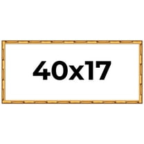 40x17 Frame Gold Bamboo Solid Wood Picture Frame | 1 Inch Moulding Width | Interior Frame Depth