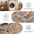 thumbnail image 4 of Washable Kitchen Runner Rug 2x5 ft, Non Slip Soft Low Profile Kitchen Rug with PVC Backing, Vintage Distressed Medallion Oriental Rug for Kitchen Sink, Hallway & Laundry Room, 4 of 6