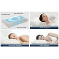 thumbnail image 4 of Memory Foam Bed Pillows, Pillow for Side and Back Sleeper, Pillow for Neck Pain Relief, Washable Removable Cover, Soft, White (Standard), 4 of 8