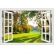 thumbnail image 1 of Estilo de marco de ventana creativo Mural de pared Calcomanías de árbol Póster de vinilo extraíble Bosque soleado Arte de pared para sala de estar Pegatinas autoadhesivas -24"X36" Xemadio WMCH-133, 1 of 6