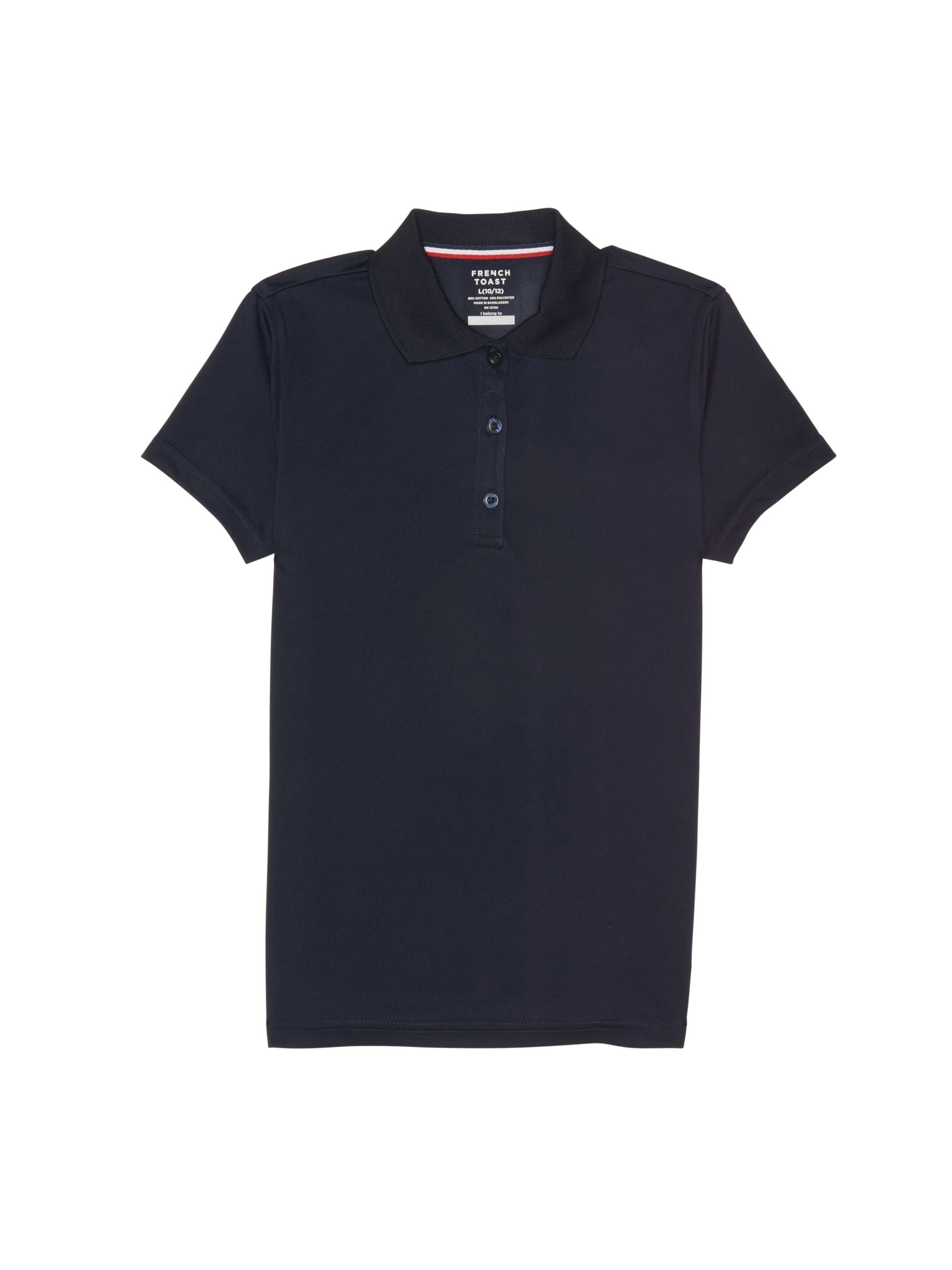 Boys Black Moisture Wicking Polo Shirt Premium Authentic School Uniform 