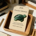 thumbnail image 2 of ZHMRFG 2026 Green Turtle Crystal Greeting Card Ornament 2.75In New Year Decor Festive Theme Ornamental Value Decor for 2026 New Year Home Office Desktop Gifting Holiday Souvenir Calming Display Decor, 2 of 5