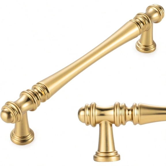 10 Pack 5 Inch Brushed Gold Kitchen Cabinet Handles Gold Cabinet Pulls Gold Cabinet Hardware P30 For Cabinets Drawer Dresser Cupboard Bedroom Bathroom