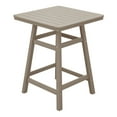 thumbnail image 3 of Costaelm Paradise 30" Square Outdoor Patio Counter High Bistro Bar Table With Umbrella Hole, Weathered Wood, 3 of 9