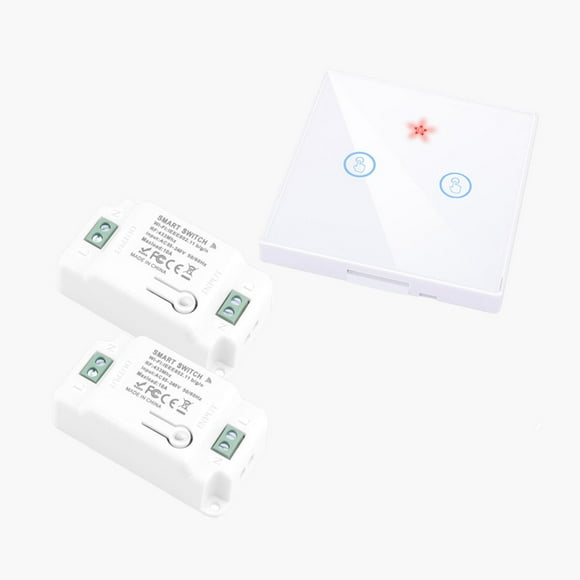 Interruptor táctil inalámbrico de 433 MHz 4 modos con control remoto Inteligente resistente a la suciedad 2 puntos de conmutación jinwen Interruptor táctil inalámbrico