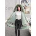 thumbnail image 2 of Ladies long down cotton winter warm jacket coat with detachable plush lining, 2 of 5