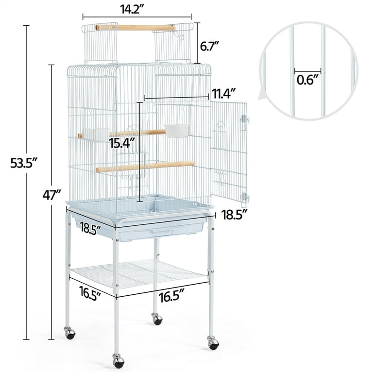 Trent Austin Design® Edgington 52.3'' Flat Top Floor Bird Cage with Wheels  & Reviews