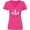 Hot Pink, variant on Inktastic Unicorn Face Women's V-Neck T-Shirt