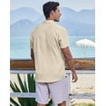 thumbnail image 5 of COOFANDY Men's Summer Beach Shirt Short Sleeve Button Down Shirt Summer Beach Casual Shirts, 5 of 7