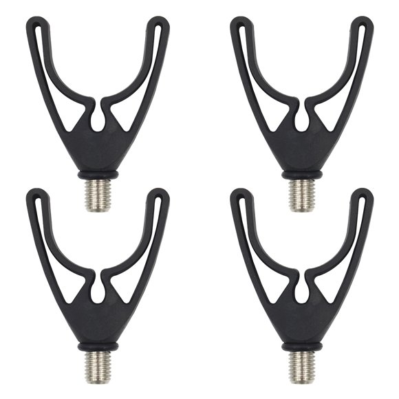 Carp Fishing Accessories Non-slip Black Nylon Plastic Bracket Head Wearable Sea Pole Pole Fork Accessories with Non-slip Clip for Fishing Lake Outdoor