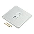 thumbnail image 1 of Unique Bargains Ethernet Socket Dual Port RJ45 CAT6 Wall Plate Silver Tone for Networking Box, 1 of 6