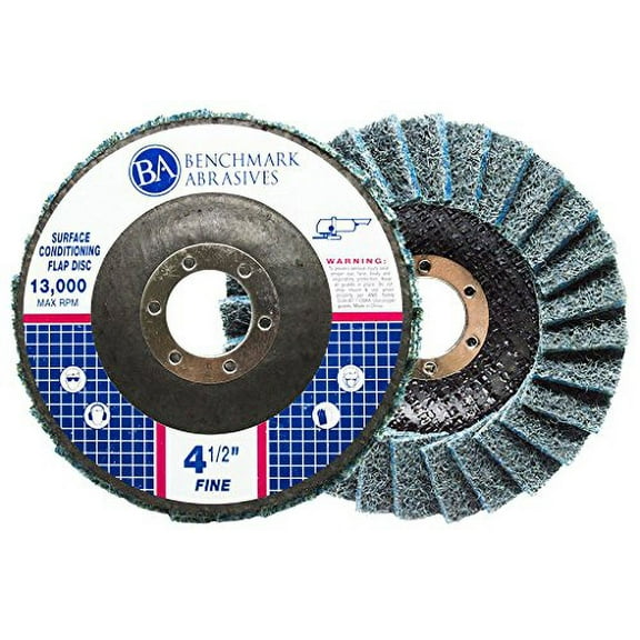 4-1/2" x 7/8" Benchmark Abrasives Surface Conditioning Grinding, Sanding, & Polishing Flap Discs T27 (5Pack)