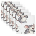thumbnail image 6 of Qxltty Lovely Cartoon Rat Napkins 20×20in Perfect for Parties Dinners Weddings Cocktail Housewarming Cloth Napkins Set of 1, 6 of 8