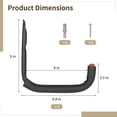 thumbnail image 5 of 4 PCS Garage Storage Ladder Hooks, 9.8 in Wall Mount Utility Hooks, Heavy Duty Carbon Steel Storage Hangers with EVA Padding, Garage Wall J Hooks for Ladders Bikes Tools Holds up to 100 lbs, 5 of 6