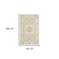 thumbnail image 4 of HomeRoots Beige Gold And Muted Oriental Tufted Handmade Stain Resistant Area Rug, 4 of 10