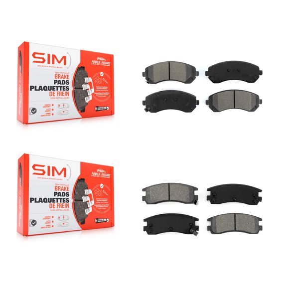 SIM Kit de Plaquettes de Frein Semi-Métalliques avant Arrière pour Voiture Buick Rendez-Vous Pontiac Montana Chevrolet Venture Aztek Oldsmobile Silhouette KSM-100538